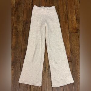 SKIMS Cozy Teddy Pants Cream White XXS/XS Elastic Waist